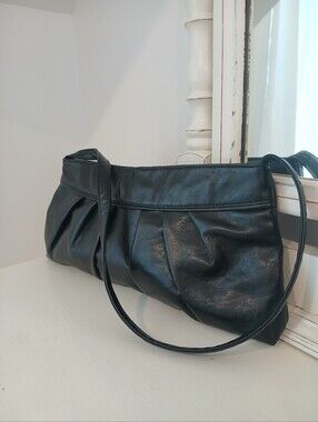 Vintage Y2K Claire’s Black Pleated Shoulder Bag
